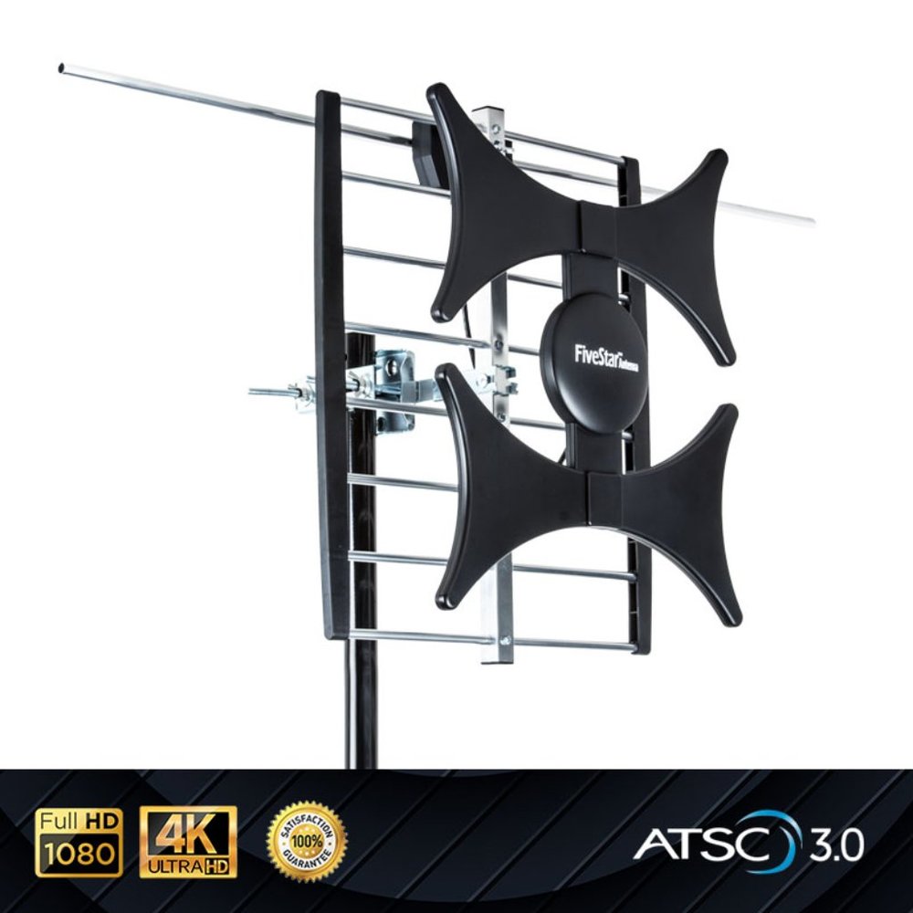 Multi-Directional 4V HDTV Antenna - UHF/VHF, Indoor, Attic, Outdoor